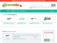 Tablet Screenshot of couponslake.com